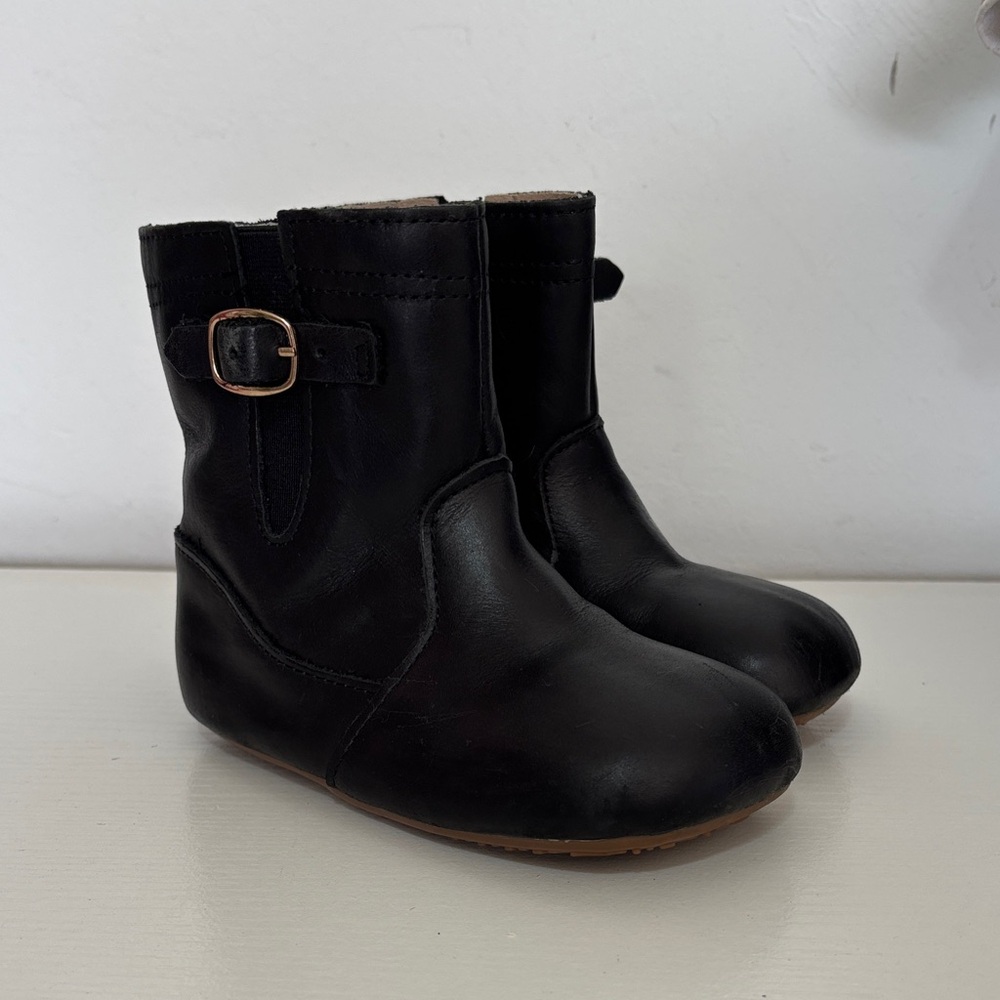 Little Love Bug Black Boots - Kids Boots - Toddler Barefoot Boots
